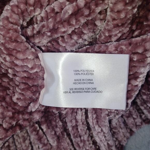 ORVIS Chenille Sweater Womens XXL Mauve Pink Chunky Cozy V-neck Pullover Soft - Picture 11 of 11